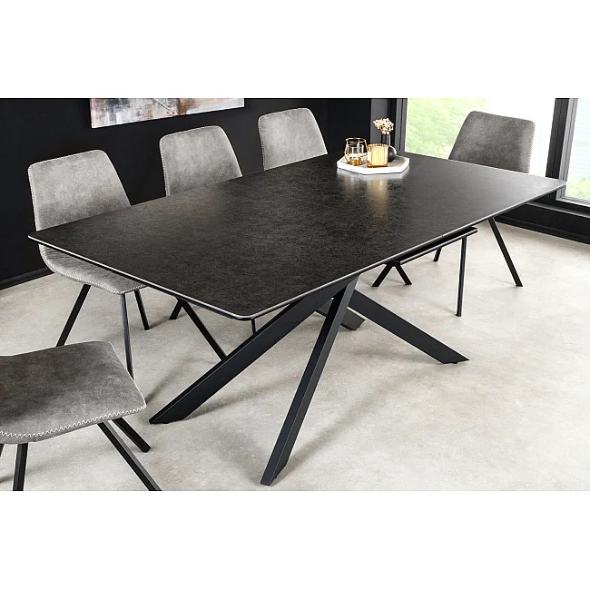 Rozkladací jedálenský stôl Alpine 43845 160/200x90cm Ceramik antracite