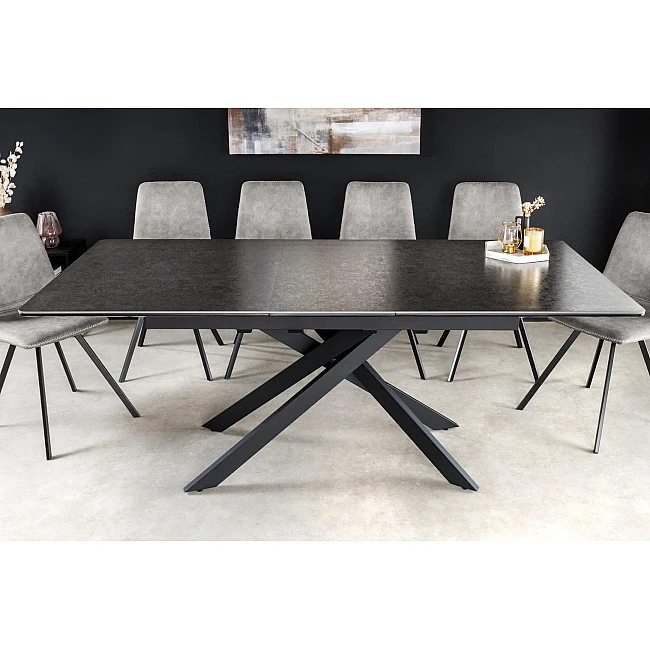 Rozkladací jedálenský stôl Alpine 43845 160/200x90cm Ceramik antracite