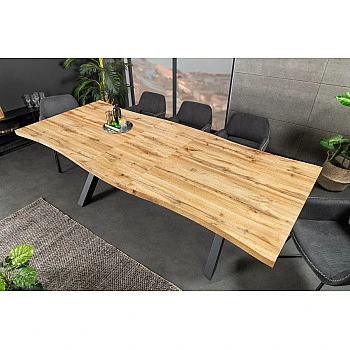 Rozkladací jedálenský stôl 45078 160/200x90cm Divoký dub fólia