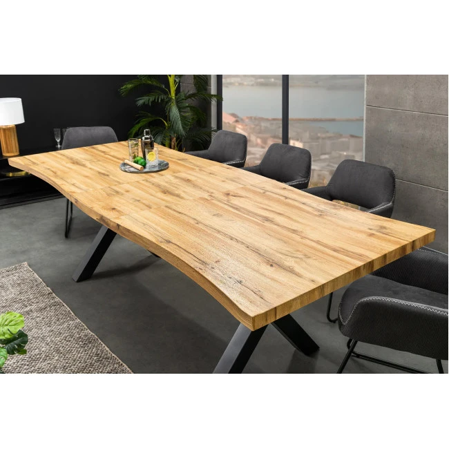 Rozkladací jedálenský stôl 45079 180/220x90cm Divoký dub fólia