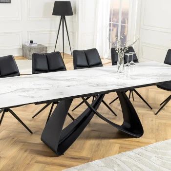 Rozkladací jedálenský stôl Infinity 45180 180/220/260 x 90cm White Ceramik 