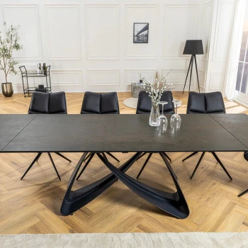 Rozkladací jedálenský stôl Infinity 45182 180/220/260 x 90cm Rust black Ceramik 
