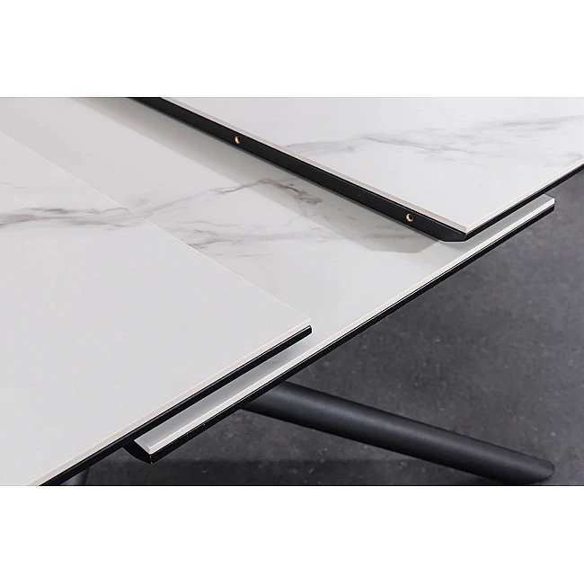 Rozkladací jedálenský stôl Mikado 46495 180/230x90cm Ceramik white marble