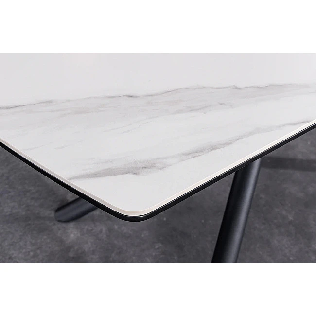 Rozkladací jedálenský stôl Mikado 46495 180/230x90cm Ceramik white marble