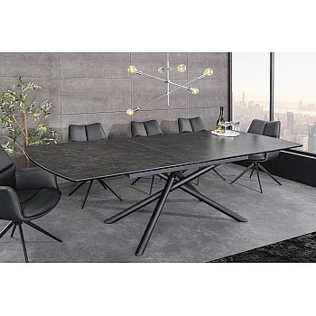 Rozkladací jedálenský stôl Mikado 46496 180/230x90cm Ceramik graphite marble