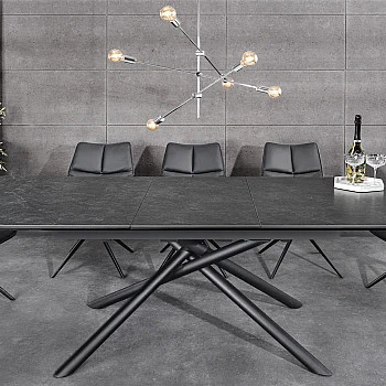 Rozkladací jedálenský stôl Mikado 46496 180/230x90cm Ceramik graphite marble