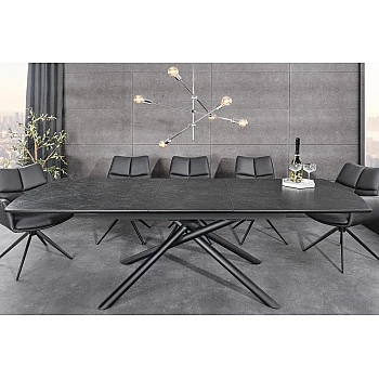 Rozkladací jedálenský stôl Mikado 46496 180/230x90cm Ceramik graphite marble