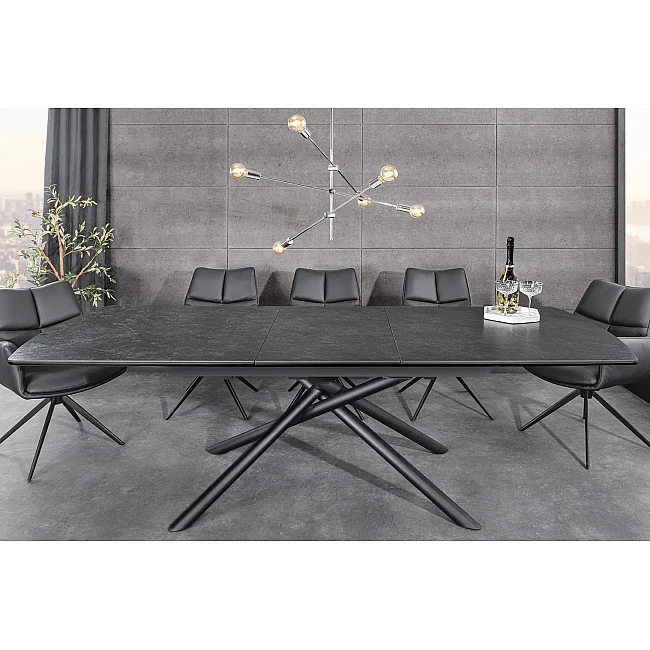 Rozkladací jedálenský stôl Mikado 46496 180/230x90cm Ceramik graphite marble