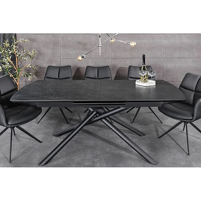 Rozkladací jedálenský stôl Mikado 46496 180/230x90cm Ceramik graphite marble