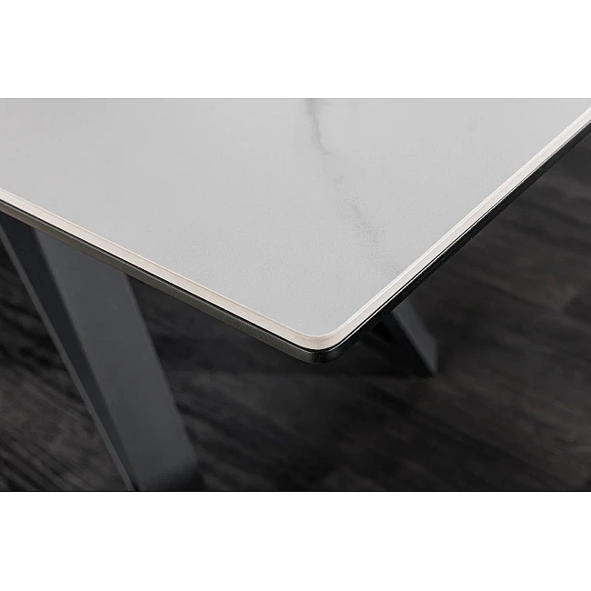 Rozkladací jedálenský stôl Atlas 46497 160/200x90cm Ceramik white marble