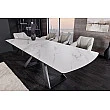 Rozkladací jedálenský stôl 46498 Concord 180/230 x 90cm White marble Look Ceramik