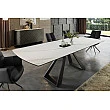 Rozkladací jedálenský stôl 46498 Concord 180/230 x 90cm White marble Look Ceramik