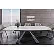 Rozkladací jedálenský stôl 46498 Concord 180/230 x 90cm White marble Look Ceramik