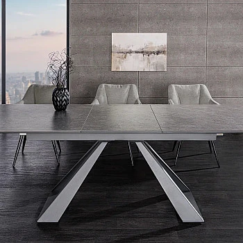 Rozkladací jedálenský stôl 46499 Concord 180/230 x 90cm Graphite Ceramik 