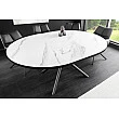 Rozkladací jedálenský stôl Mikado 46503 120/160x90cm Ceramik white marble