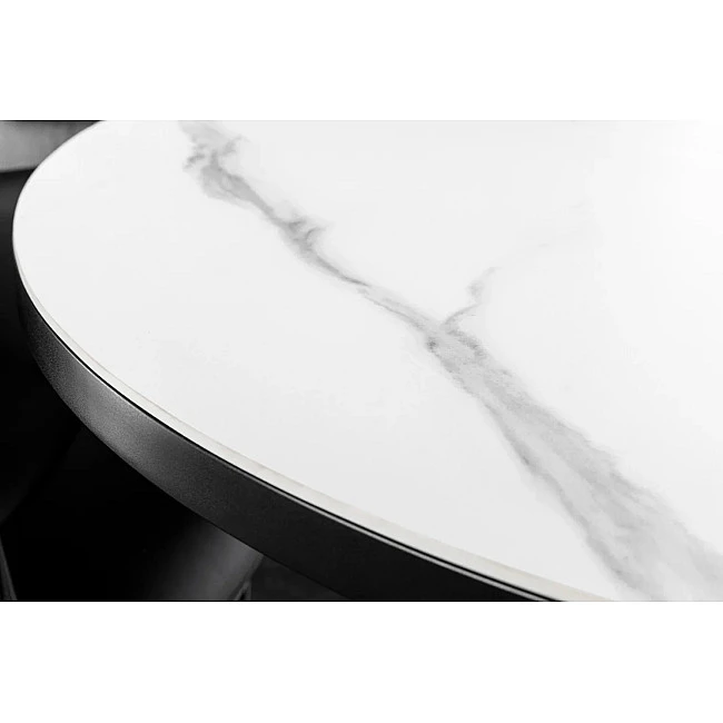 Rozkladací jedálenský stôl Mikado 46503 120/160x90cm Ceramik white marble