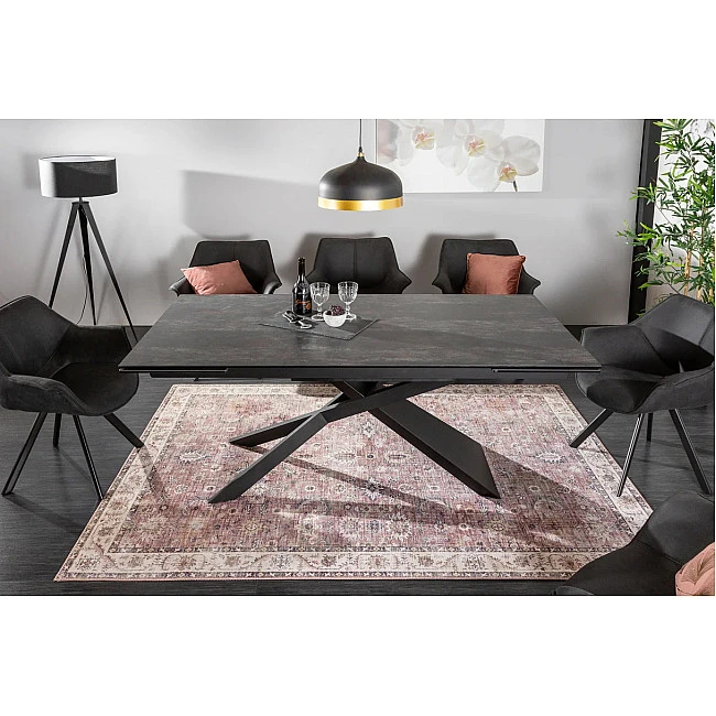 Rozkladací jedálenský stôl 40170 180/220/260 x 90cm Lava Look Ceramik