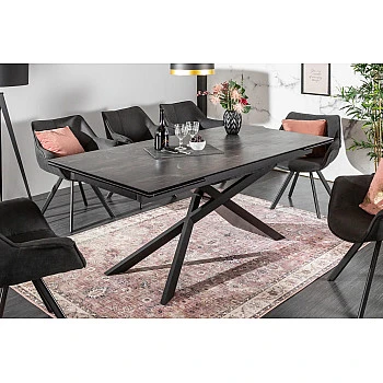 Rozkladací jedálenský stôl 40170 180/220/260 x 90cm Lava Look Ceramik 