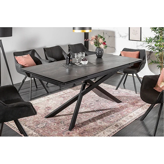 Rozkladací jedálenský stôl 40170 180/220/260 x 90cm Lava Look Ceramik