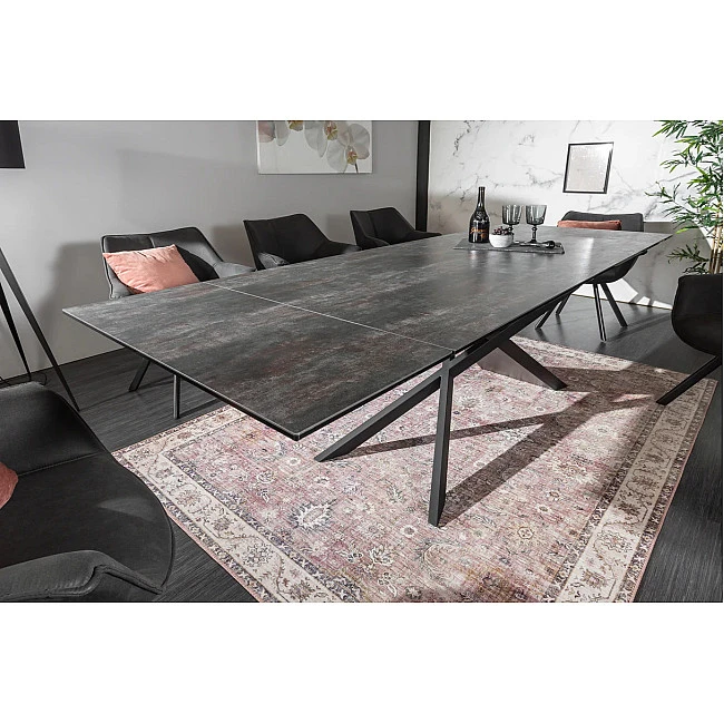Rozkladací jedálenský stôl 40170 180/220/260 x 90cm Lava Look Ceramik
