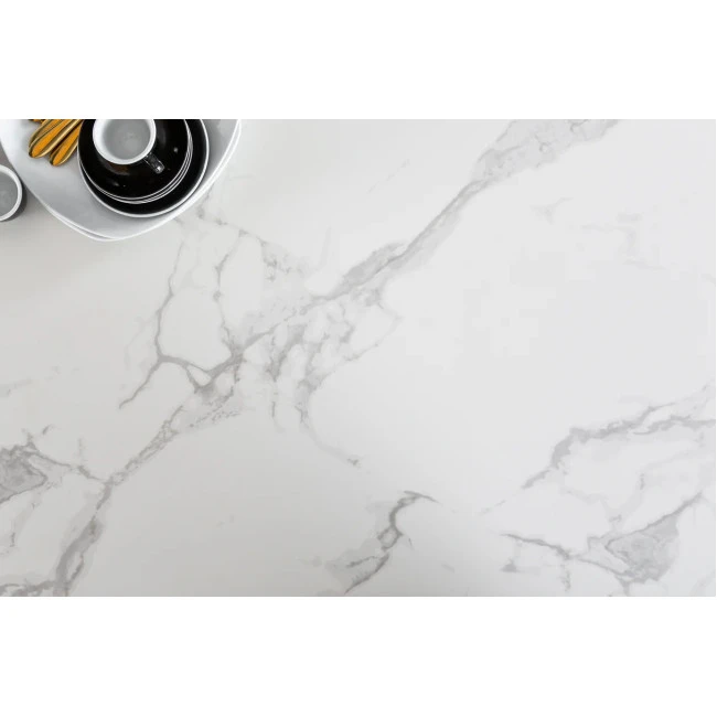 Jedálenský stôl 41088 200 x 100cm Marble Look White Ceramik