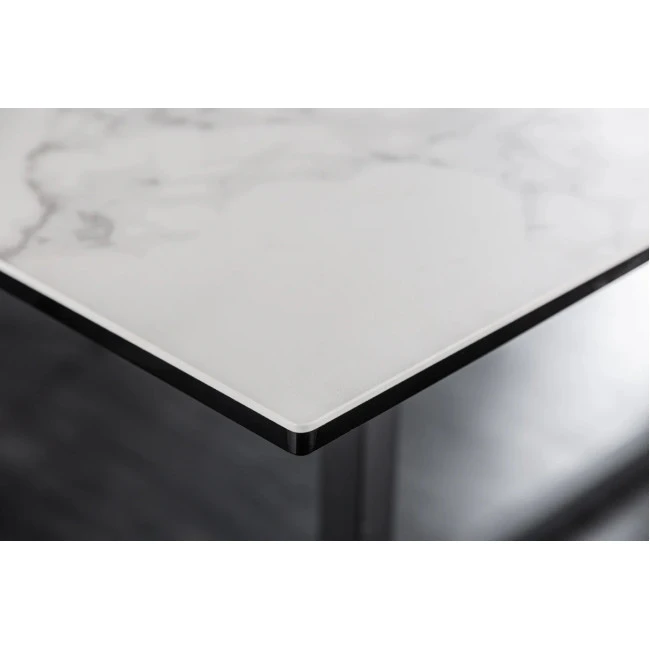 Jedálenský stôl 41088 200 x 100cm Marble Look White Ceramik