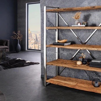 Knižnica/Regál Barracuda 43616 140cm Drevo Teak