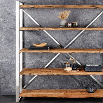 Knižnica/Regál Barracuda 43616 140cm Drevo Teak