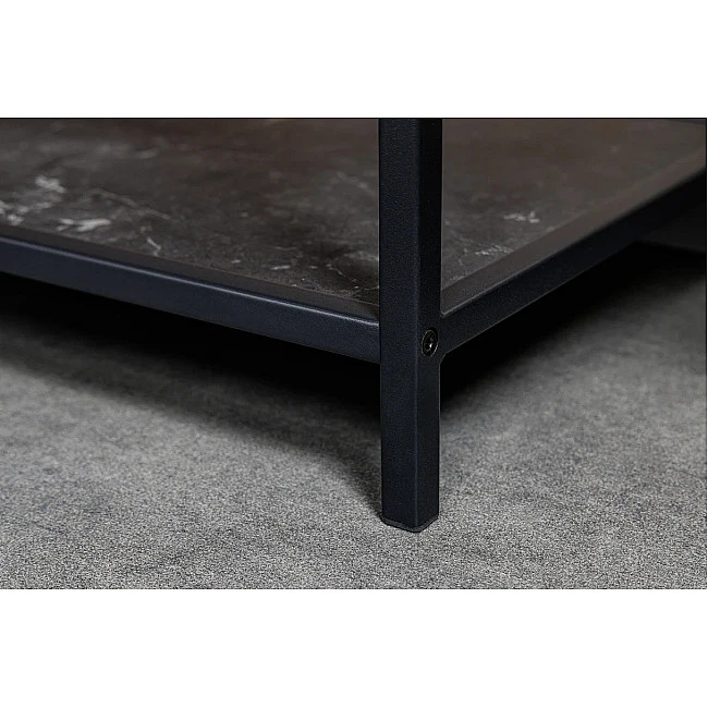 Knižnica/Regál 44322 135cm Slim Line Čierny mramor look