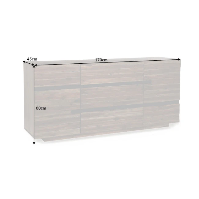 Komoda 40990 Wotan 170cm Drevo Acacia