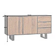 Komoda 43349 Barracuda 150cm Drevo Mango-Teak