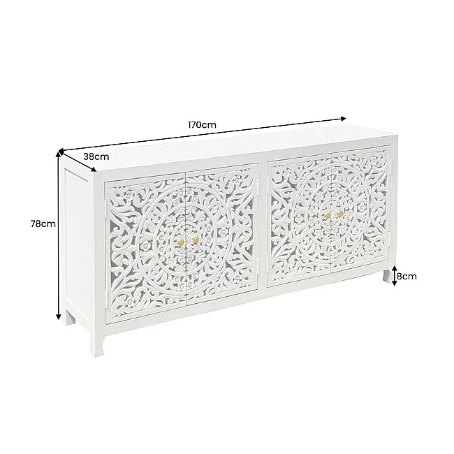 Komoda 43852 Marrakech 170cm Drevo Mango Biele