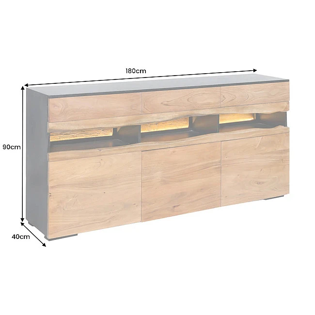 Komoda 44095 Grand Acacia 180cm Drevo Acacia