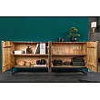 Komoda 44580 Zen Circle 180cm Drevo Mango Hnedá-Čierna