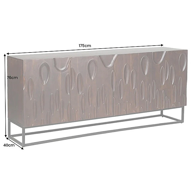Komoda 45596 Dune 175cm Drevo Orech Tmavo hnedá
