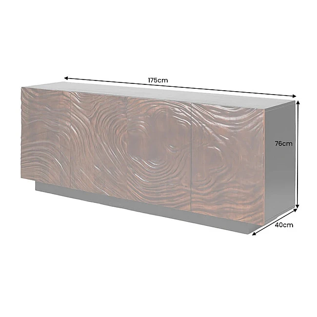 Komoda 45599 Fluid 175cm Drevo Orech Tmavo hnedý
