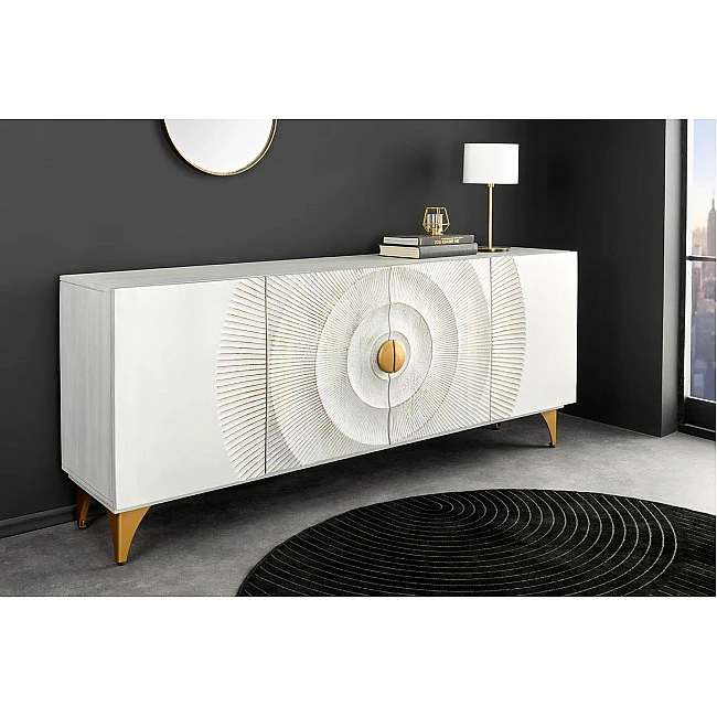 Komoda 45642 Bailey 177cm Drevo Mango Bielené
