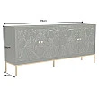 Komoda 45791 Peacock 175cm Drevo Mango Zelená