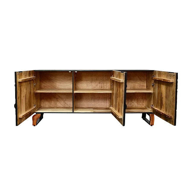Komoda 46199 Forest 160cm Drevo Mango Čierne