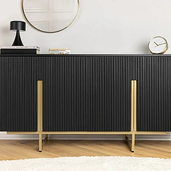 Komoda 46432 Gatsby 160cm Masív drevo Mango čierne