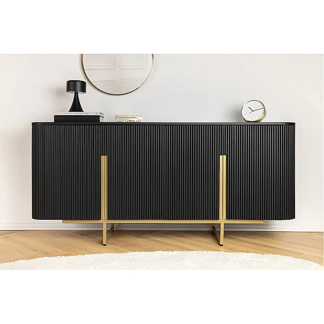 Komoda 46432 Gatsby 160cm Masív drevo Mango čierne