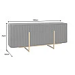 Komoda 46432 Gatsby 160cm Masív drevo Mango čierne