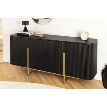 Komoda 46432 Gatsby 160cm Masív drevo Mango čierne