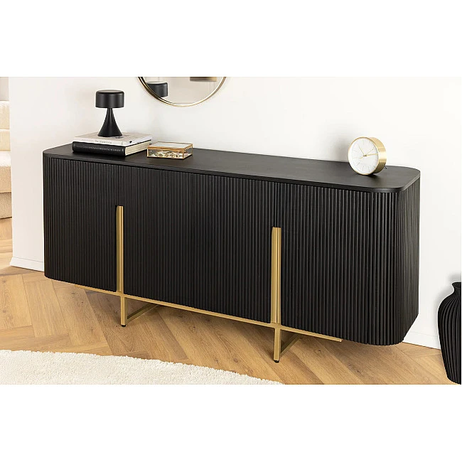 Komoda 46432 Gatsby 160cm Masív drevo Mango čierne