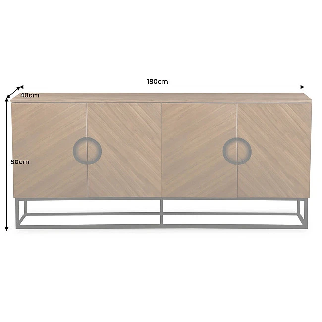 Komoda 46556 Grandezza 180cm Natural Orech dyha