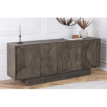 Komoda 46801 170cm Art Deco Drevo Mango Šedá