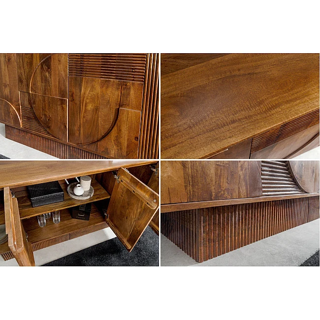 Komoda 46802 170cm Art Deco Drevo Mango Hnedé