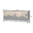 Komoda 47587 Oxid 177cm Drevo Mango Čierne/Kovové/Zlaté