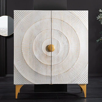 Komoda 48108 Bailey 100cm Drevo Mango Bielené