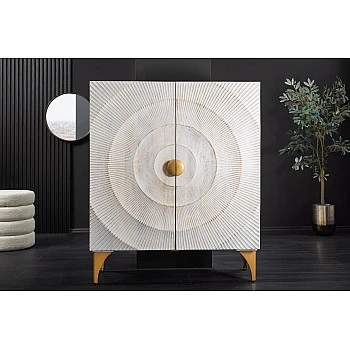 Komoda 48108 Bailey 100cm Drevo Mango Bielené